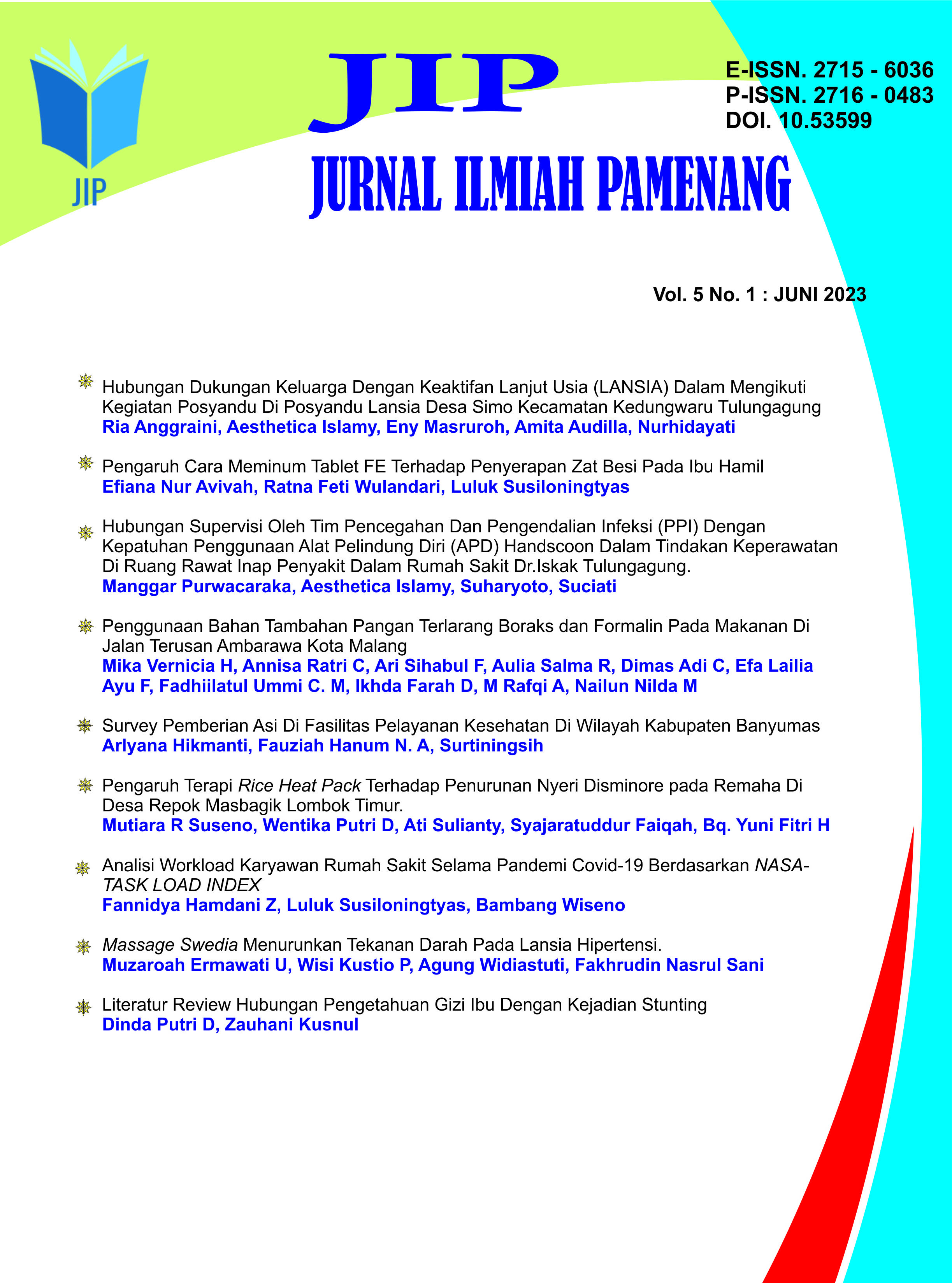 					View Vol. 5 No. 1 (2023): Jurnal Ilmiah Pamenang ( JIP )
				